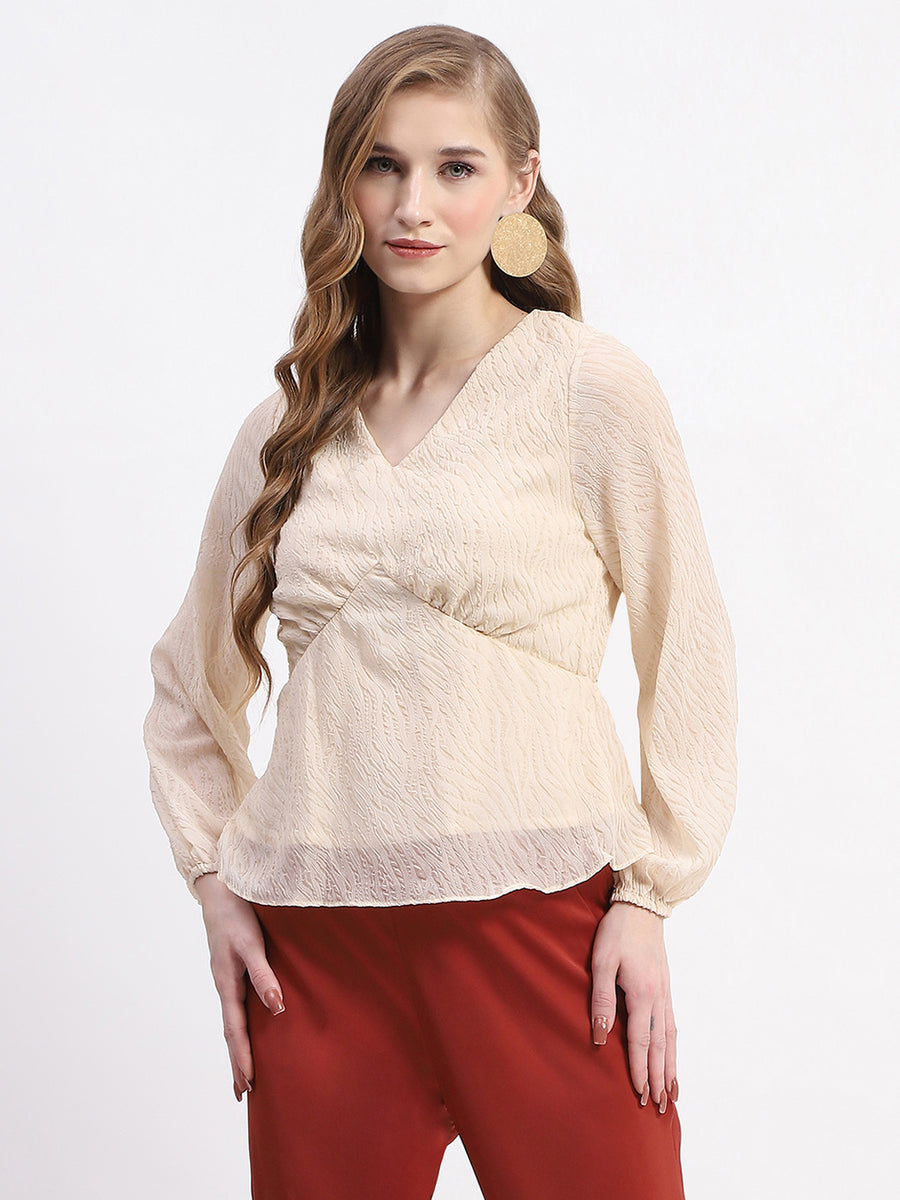 Madame Beige Empire Waist Top