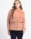 Madame Dual-Textured Rust Puffer Jacket