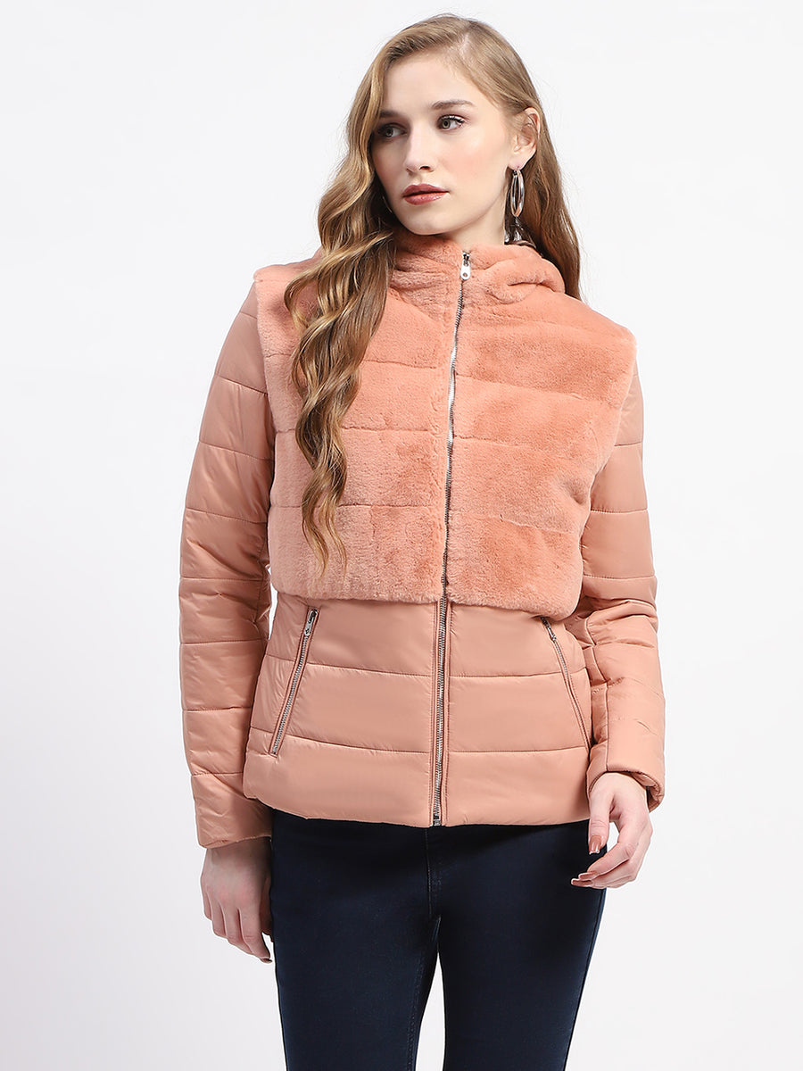 Madame Dual-Textured Rust Puffer Jacket