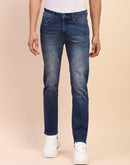 Camla Barcelona Ripped Mid Rise Whiskered Denim Blue Denim