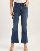 Madame Dark Blue Straight Fit Cotton Denim