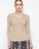 Madame Semi Sheer Fawn Knitted Top