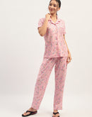 mSECRET Printed Pink Nightsuit Set