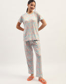 mSECRET Printed Mint Nightsuit Set