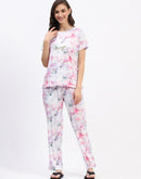 mSECRET Pink Tie-Dye Night Suit Set with Relaxed Fit