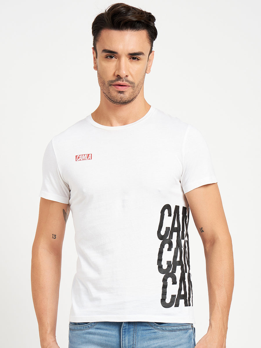 Camla White T- Shirt For Men