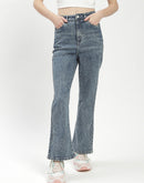 Madame Blue Whiskered Flared Jeans