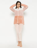 mSECRET Peach Color Velour Nightsuit