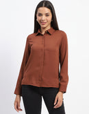 Madame Collared Button Down Cuffed Shirt