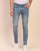 Camla Barcelona Light Wash Whiskered Cotton Denim Blue Denim