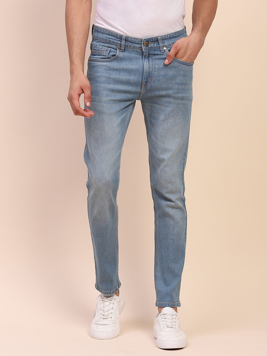 Camla Barcelona Light Wash Whiskered Cotton Denim Blue Denim