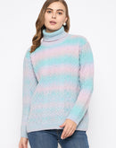 Madame Striped Multicolor Turtleneck Sweater