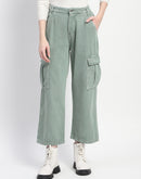 Madame Wide Legged Functional Green Cargo Pants