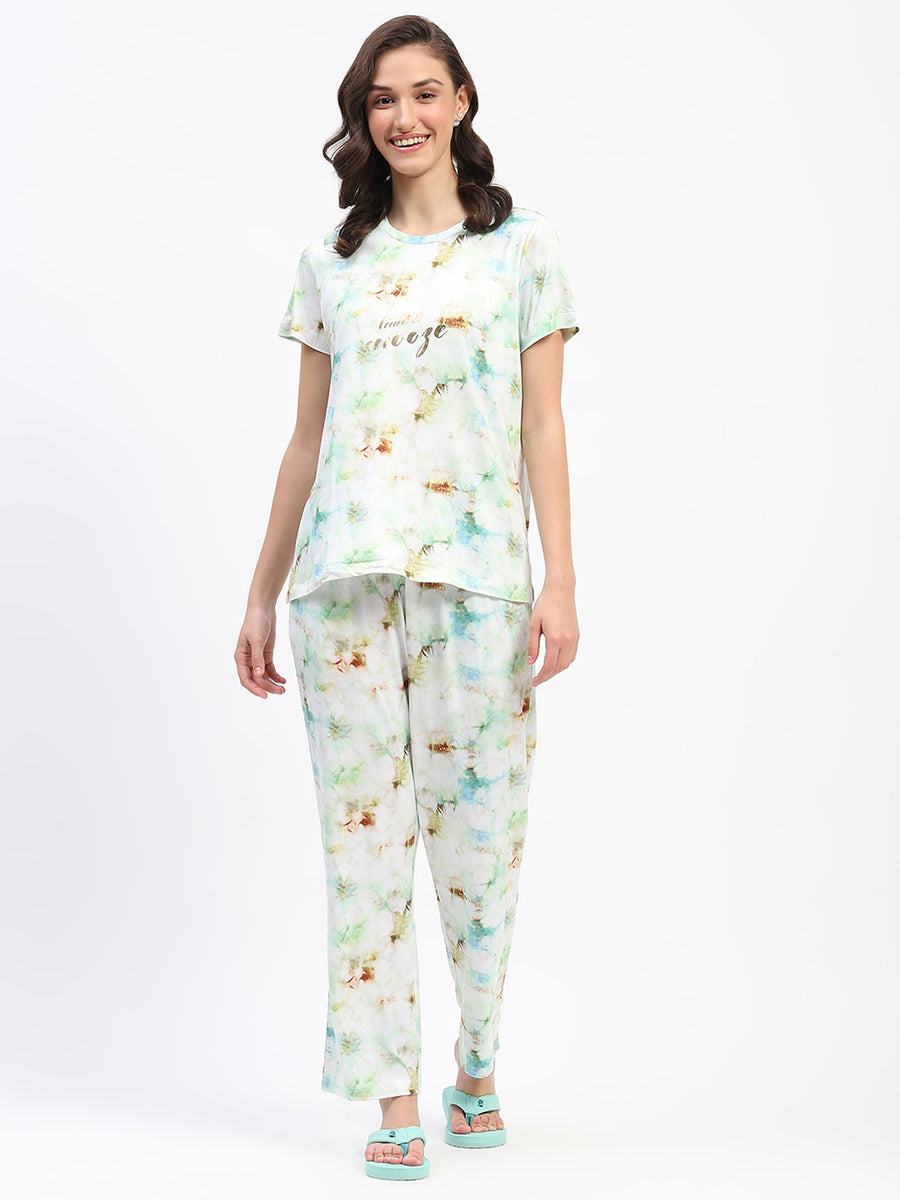 mSECRET Tie-Dye Mint Nightsuit Set