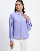 Madame Embellished Cuffed Sleeve Mauve Shirt