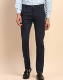 Camla Barcelona Solid Cotton Slash Pocket Navy Trouser