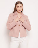 Camla Barcelona Lapel Collar Pink Blazer