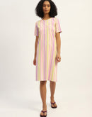 mSECRET Striped Pink Cotton Night Dress