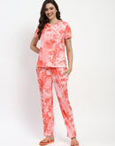 mSECRET Tie-Dye Effect Coral Nightsuit Set