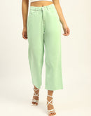 Madame Regular Mid Rise Cotton Green Denim