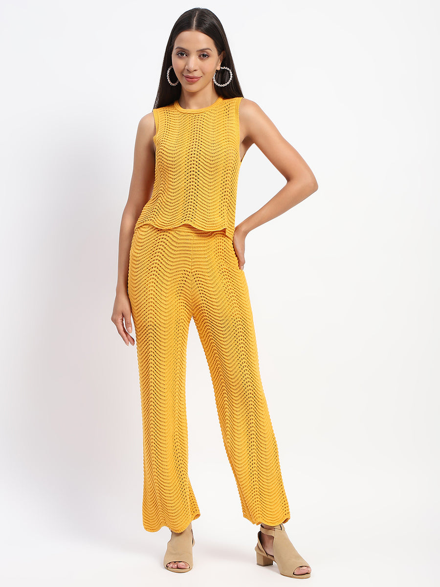 Madame Cotton Crochet Yellow Cord Set