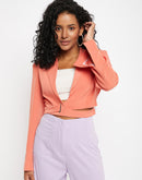 Madame Tie-Around Waist Coral Blazer