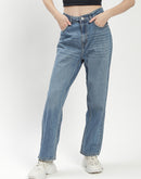 Madame Blue Tapered Fit Cotton Jeans