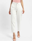 Madame Solid White Mom Fit Jeans