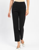 Madame Tapered Fit Black Trousers