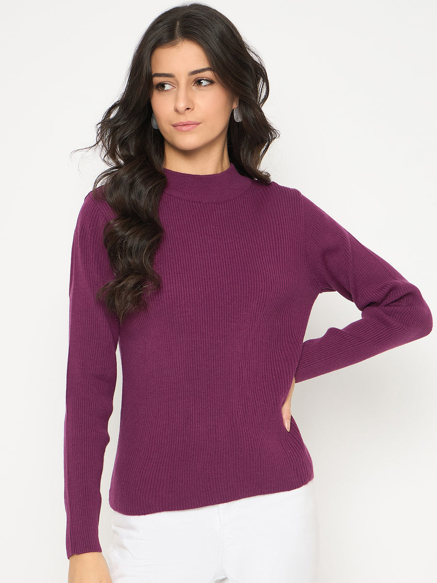 Madame Mock Neck Purple Skeeve