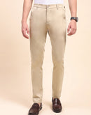 Camla Barcelona Solid Khaki Straight Fit Trousers