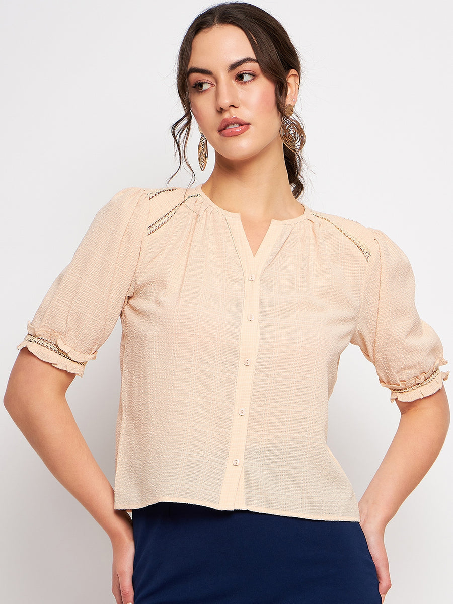 Camla Peach Shirts For Women