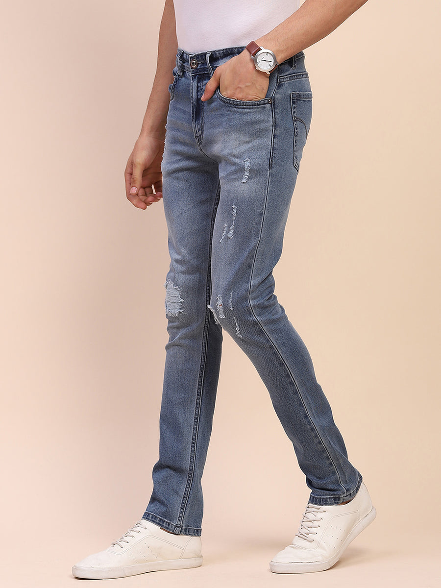 Camla Barcelona Stone Wash Ripped Cotton Blue Denim