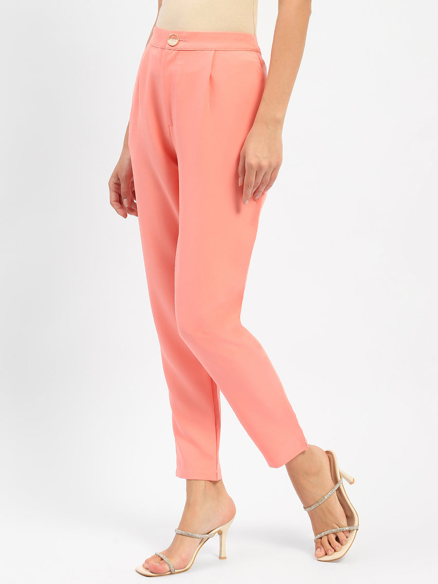 Madame Salmon Solid Regular Trousers