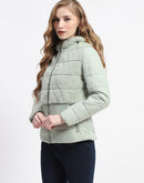 Madame Dual-Textured Mint Puffer Jacket