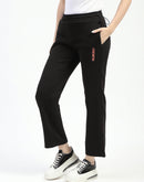 Madame Black Cotton Track Bottoms