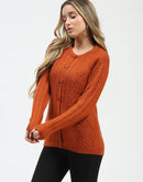 Madame Orange Buttoned Cardigan