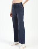 Madame Blue Wide-Leg Cotton Jeans