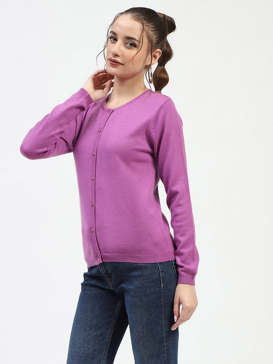 Madame Mauve Button-Up Cardigan