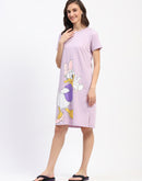 mSECRET Disney Graphic Print Cotton Lilac Sleep shirt