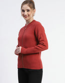 Madame Blush Full-Zip Knit Sweater