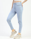 Madame Ice Blue Skinny Fit Cotton Jeans