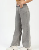 Madame Grey Wide-Leg Jeans