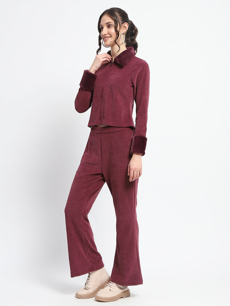 Madame Plum Velvet Detailed Ensemble