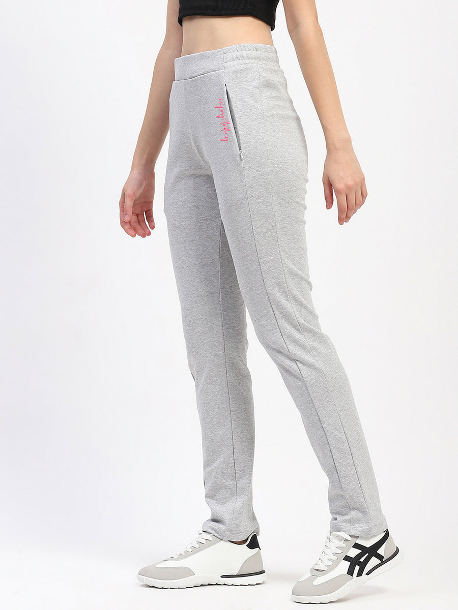 mSECRET Embossed Pleated Cotton Grey Track Bottoms