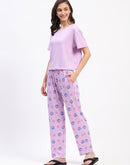 mSECRET Disney Typography Mauve Nightsuit Set