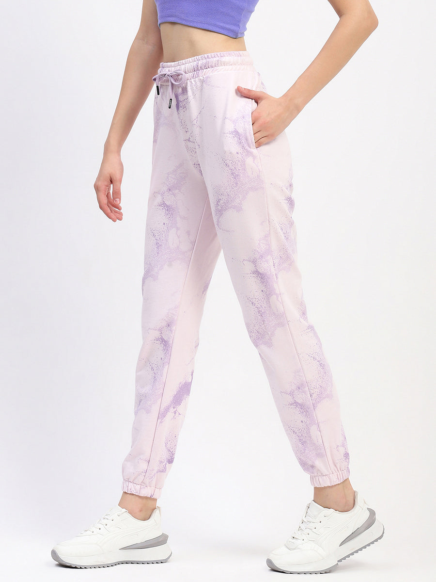 mSECRET Camouflage Print Cotton Mauve Joggers