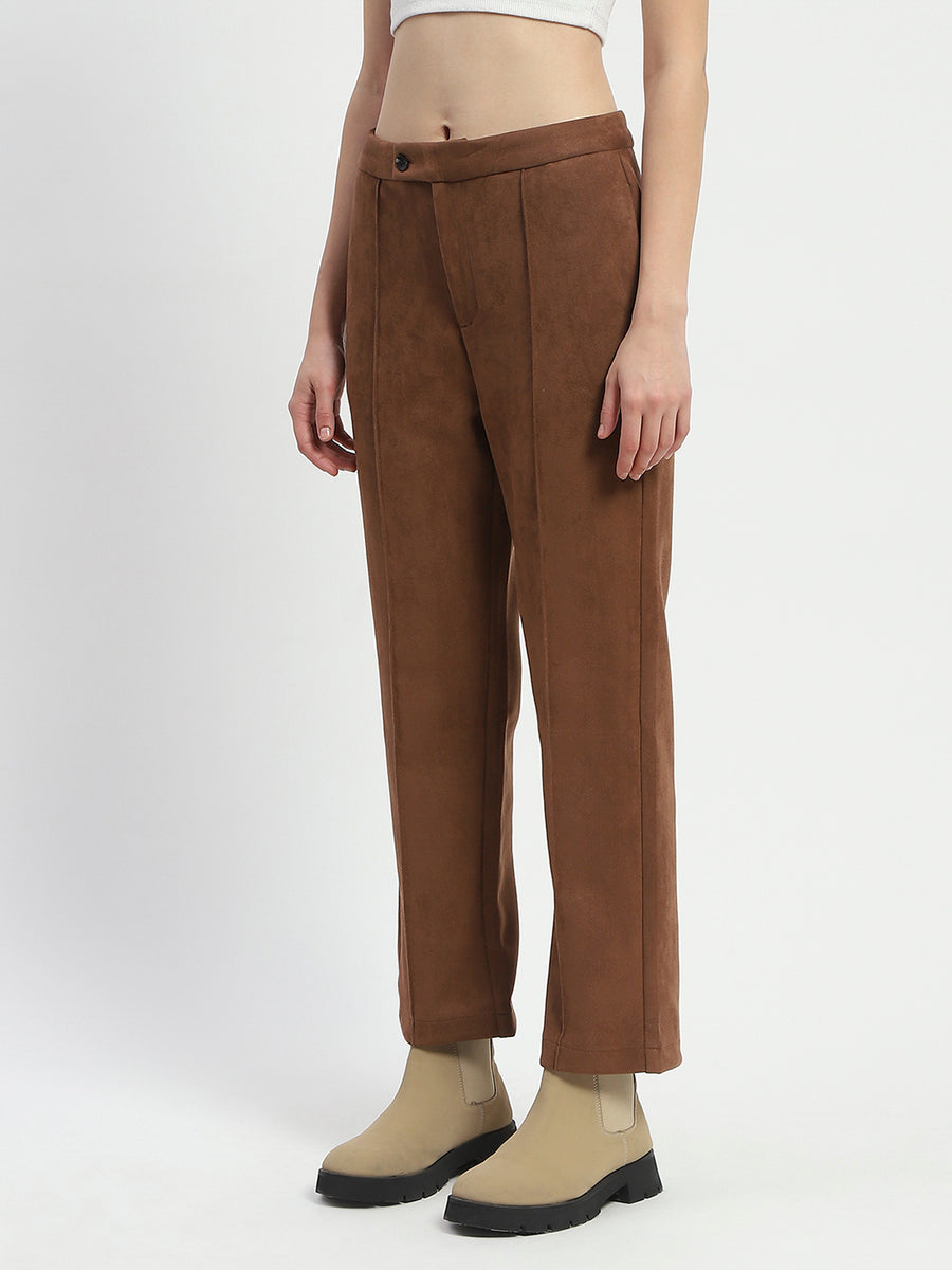 Madame Solid Tan Pleated Gurkha Trousers