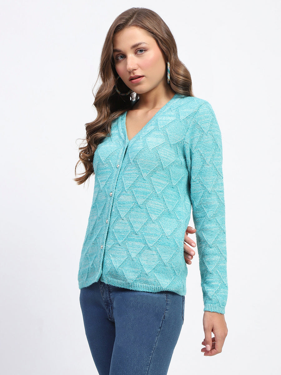 Madame V-Neck Sky Blue Cardigan