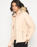 Madame Corduroy Two In One Beige Quilted Jacket